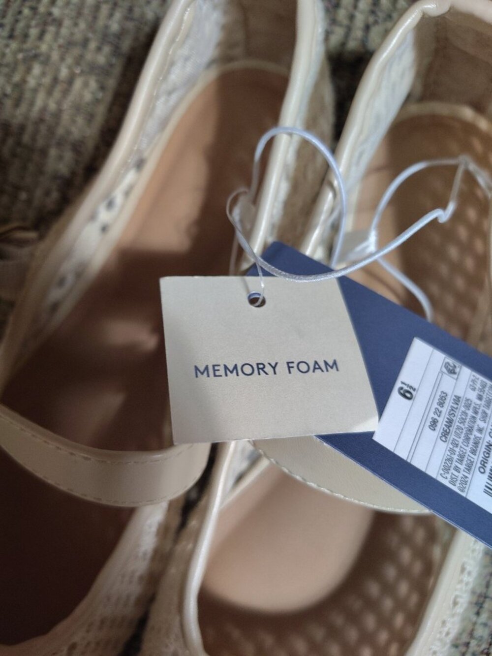 Universal Thread Women's Sylvia Woven Mary Jane Ballet Flats wit Memory Foam 6.5 - Picture 3 of 7